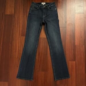 Wrangler Bootcut Jeans Women Dark Wash 3/4 Size Pre-Owned